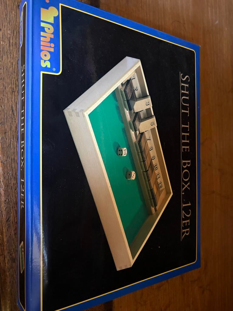Shut the Box 12er - Philos Houten Dobbelspel, Ophalen of Verzenden, Zo goed als nieuw, Overige typen