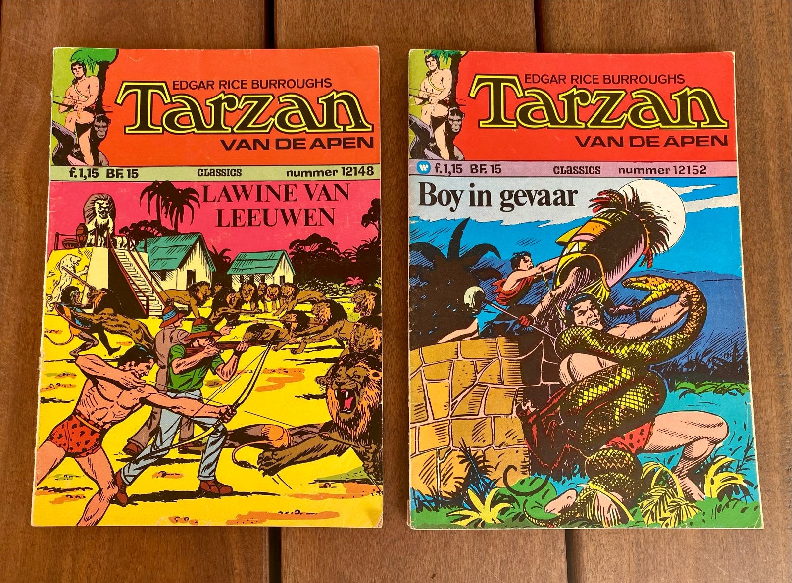Tarzan van de Apen - 2 stripboeken: Lawine & Boy in gevaar, Boeken, Stripboeken, Meerdere stripboeken, Ophalen of Verzenden, Gelezen