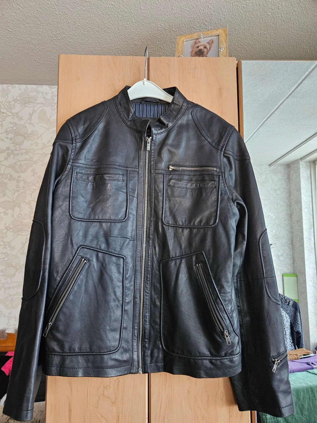 Goosecraft Biker 704 Echt Leren Jas Maat M, Maat 48/50 (M), Zwart, Goosecraft, Ophalen of Verzenden