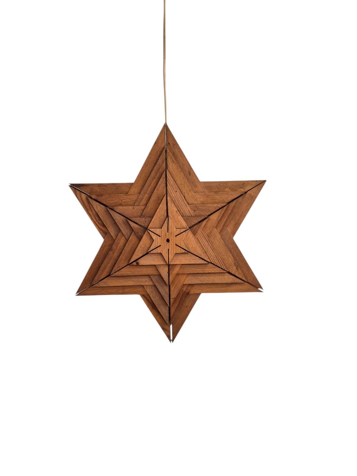 Vintage Viking houten kerstster met verlichting, Diversen, Gebruikt, Viking, Onbekend, Ophalen of Verzenden