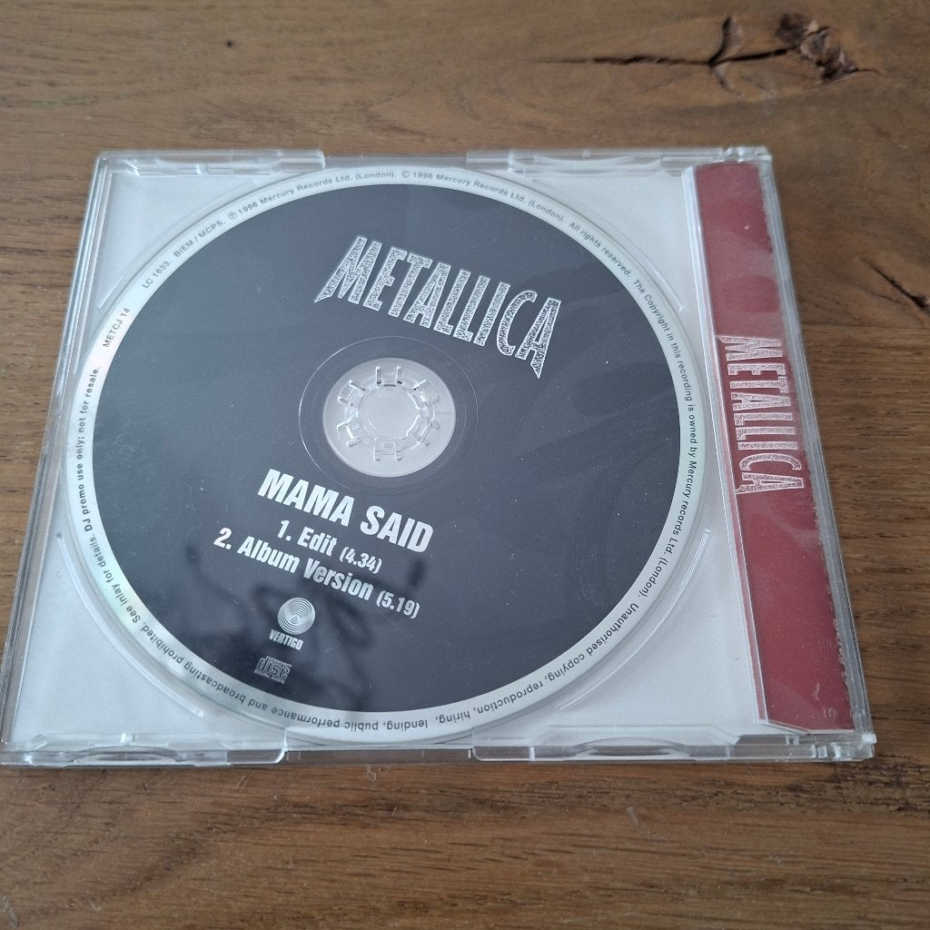 Metallica Mama Said Radio cd, Ophalen of Verzenden, Gebruikt