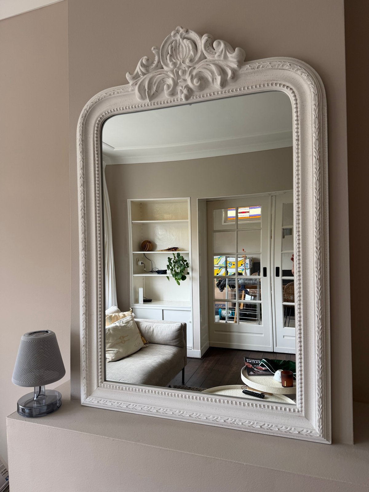 Riviera Maison Vernier spiegel 80x120 cm, Huis en Inrichting, Woonaccessoires | Spiegels, Ophalen, Gebruikt, 100 tot 150 cm, 75 tot 100 cm