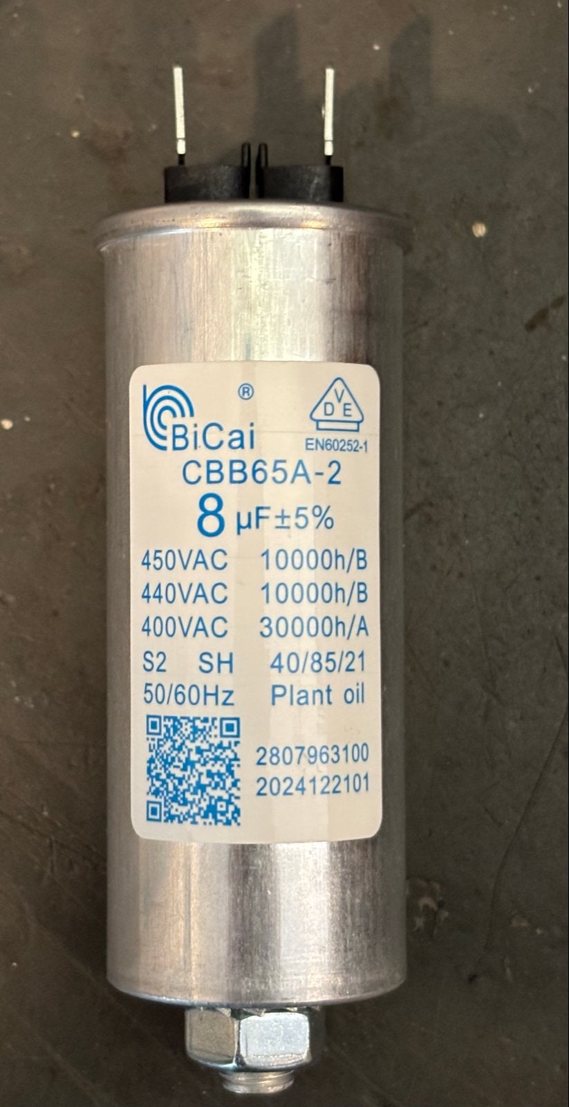 Miele CONDENSATOR 30X68MM 8MF 450/500V5A-2 8µF, Ophalen of Verzenden, Nieuw