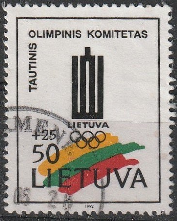 3302. Litouwen 496 gest. Olymp. Comite, Verzenden, Overige landen, Gestempeld