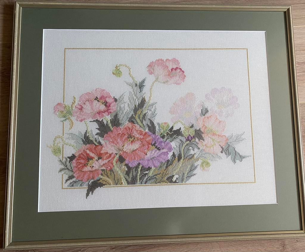 Floral Fantasy Lanarte borduurwerk 64x54 cm, Ophalen of Verzenden, Zo goed als nieuw, Overige typen