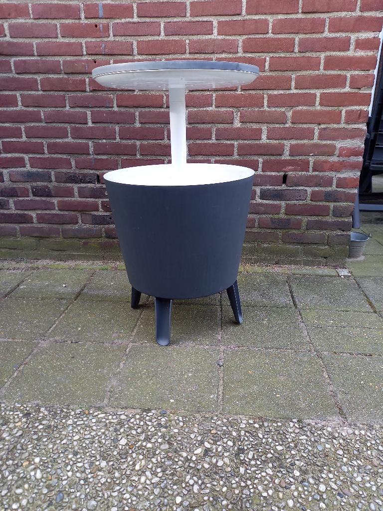 Antraciet Coolbar / Partytafel / Koeltafel Voor Drankjes, Tuin en Terras, Ophalen, Gebruikt