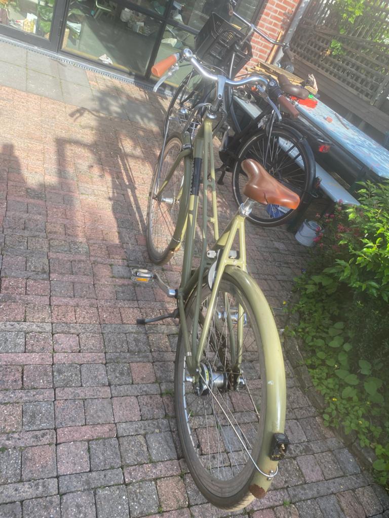 Olijfgroene Veloretti, Fietsen en Brommers, Ophalen, Gebruikt, 16 inch, Versnellingen