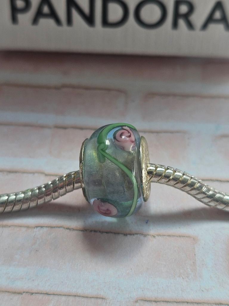 Pandora Murano Glas Bedel met Rozen, Ophalen, Glas of Kristal, Pandora, Zo goed als nieuw
