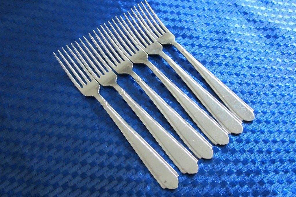 6 dinervork,tafelvork 21cm Gero Zilmeta stropdas 573, Gebruikt, Gero, Los bestek, Ophalen of Verzenden