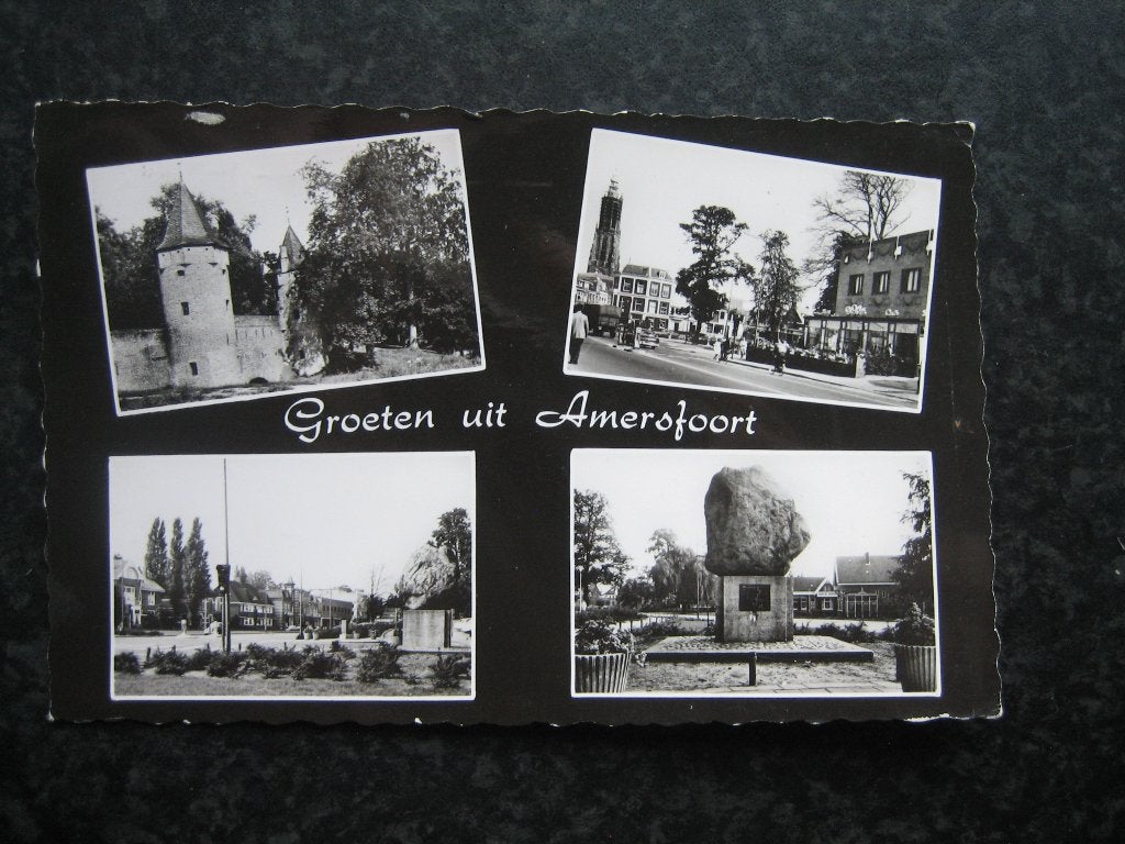 AMERSFOORT 4 luiks groeten uit 1962  L, Ophalen of Verzenden, 1960 tot 1980, Utrecht