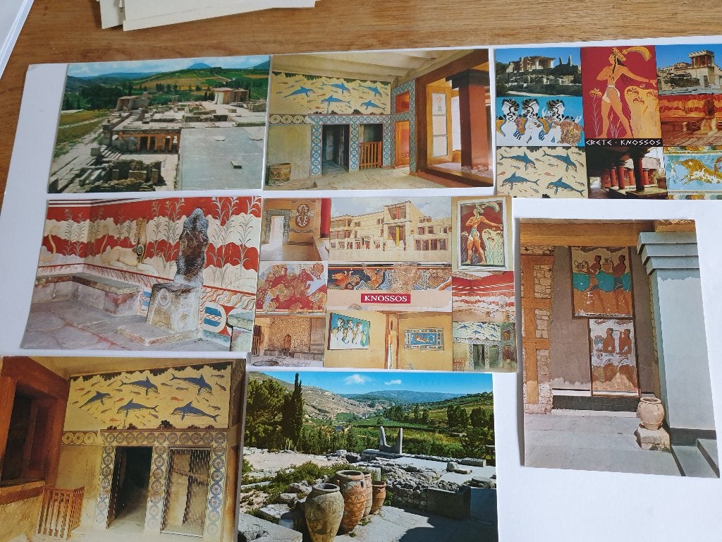 3350 griekenland knossos 8 ansichtkaarten, Verzamelen, Verzenden, 1980 tot heden, Overig Europa