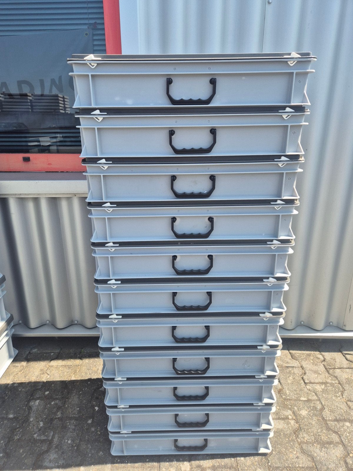 11x Opslagbakken 60x40x13 cm met deksel en handgreep, Ophalen, Gebruikt, Onbekend@voorbeeld.com, Onbekend