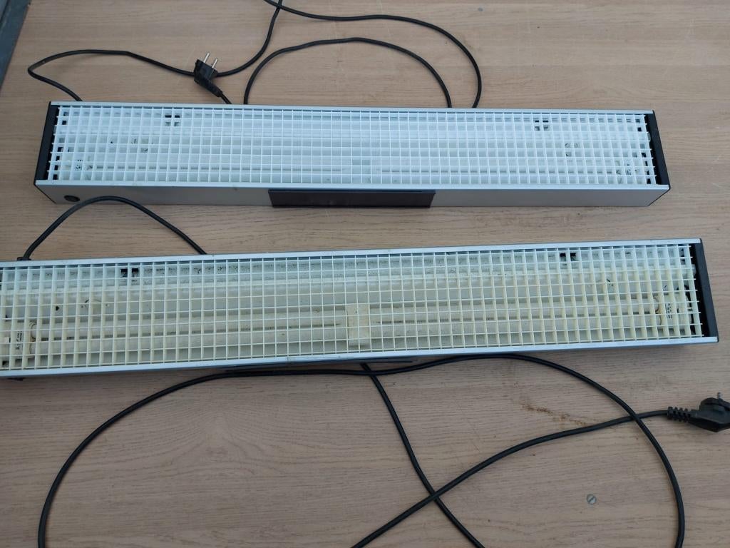 2x armatuur met 2x PL18, Ophalen, Gebruikt, Minder dan 50 watt, Lamp met armatuur