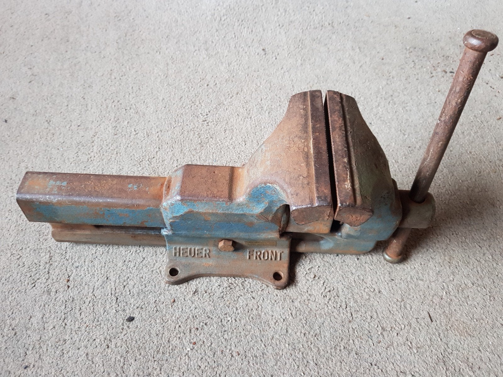 Heuer Front bankschroef., Doe-het-zelf en Verbouw, Werkbanken, Ophalen, Gebruikt, Minder dan 70 cm, Bankschroef