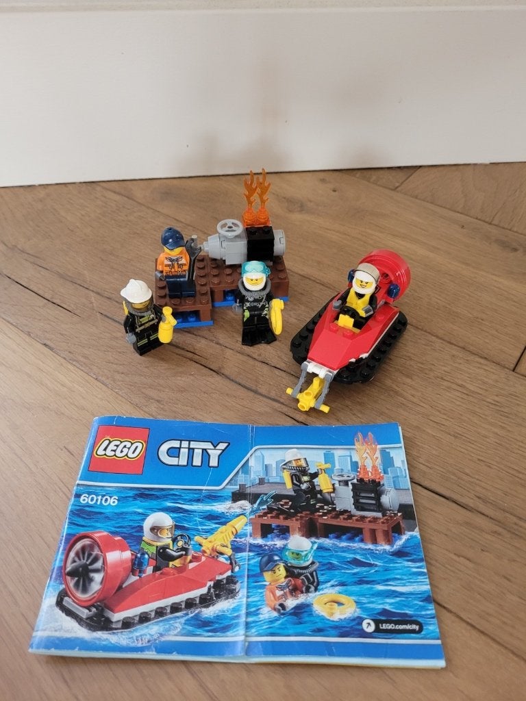 LEGO City 60106 Brandweer Starter Set met instructies, Lego, Ophalen of Verzenden, Inclusief instructies, Complete set