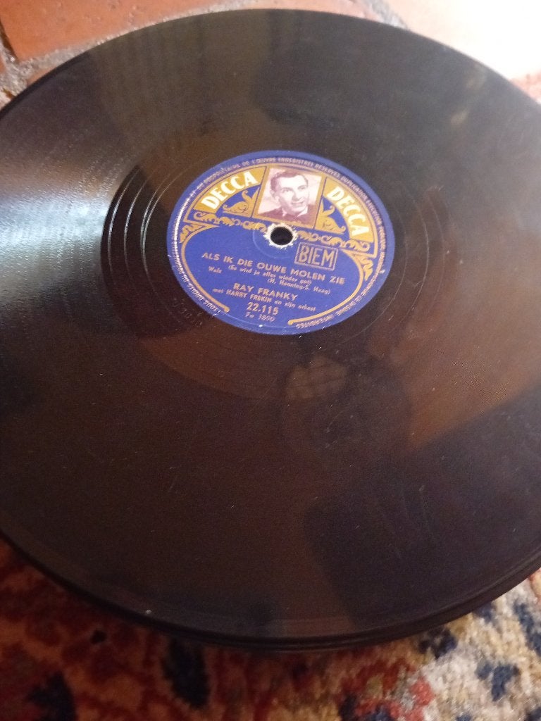 18 x 78 toeren grammofoon platen ray franky, Ophalen of Verzenden