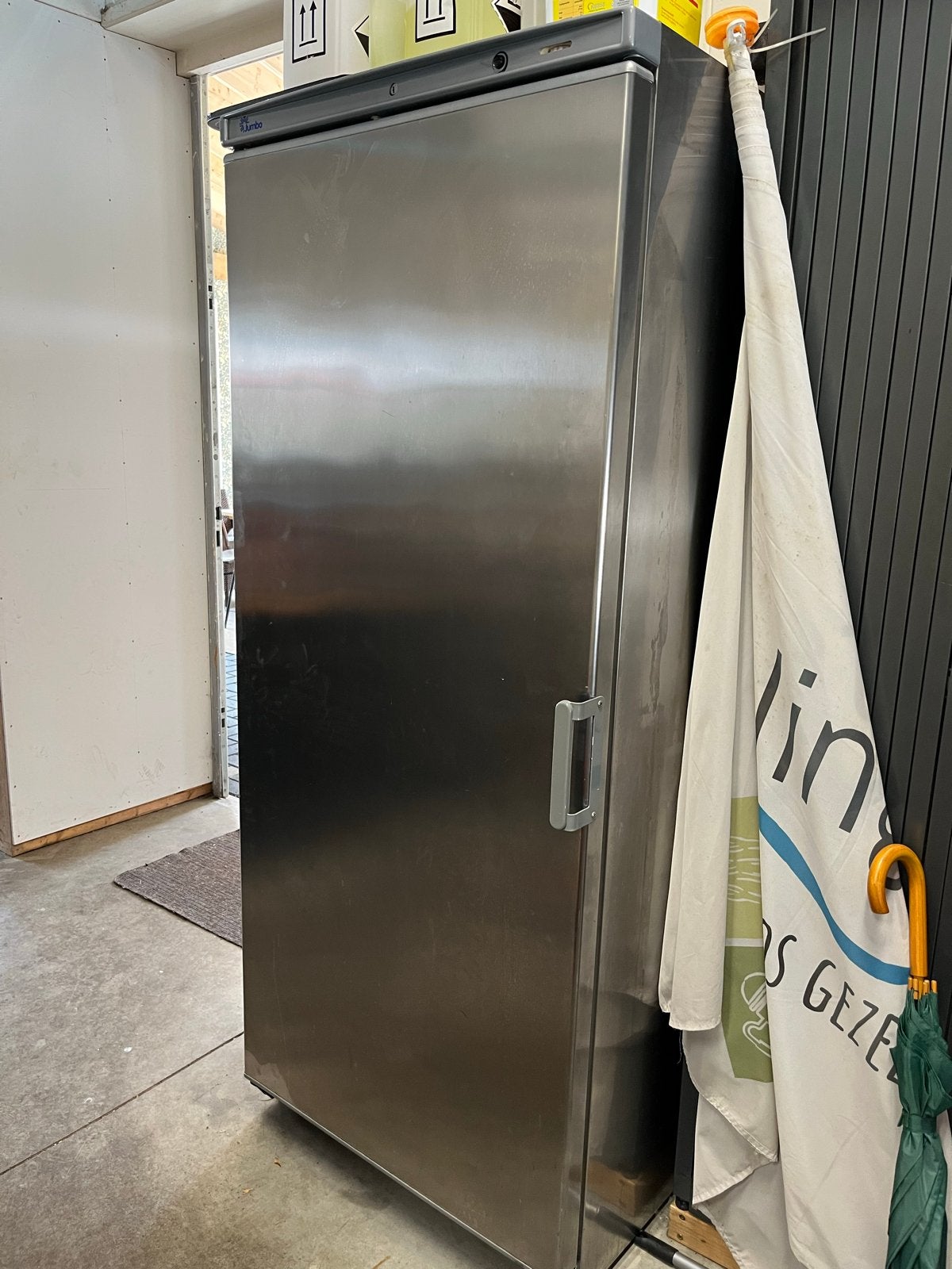 Jumbo RVS Koelkast, Ophalen, 200 liter of meer, 60 cm of meer, 160 cm of meer
