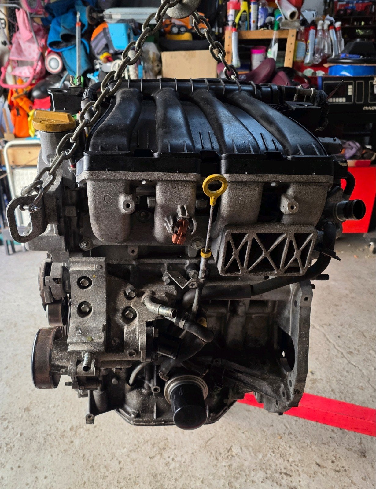 Renault m4rf713 2.0L motor met nieuwe distributie, Ophalen, Gereviseerd, Renault