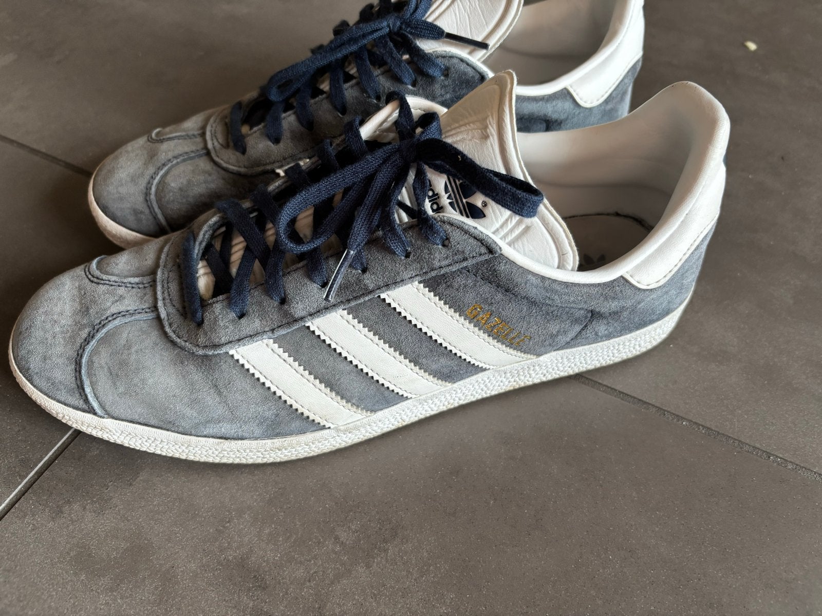 Adidas Gazelle sneakers - Blauw - Maat 44, Ophalen of Verzenden, Gedragen, Overige kleuren, Sneakers of Gympen