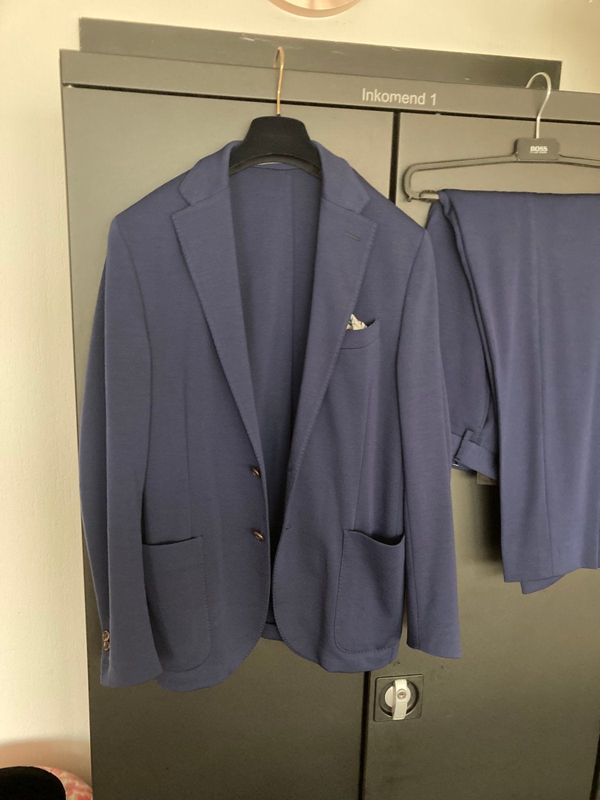 Corneliani Zomerpak Donkerblauw Maat 50, Kleding | Heren, Kostuums en Colberts, W, Ophalen of Verzenden, Zo goed als nieuw, W