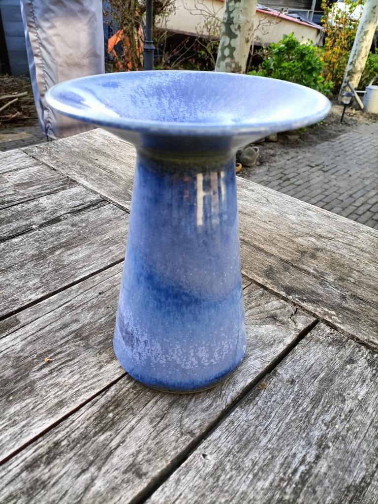 Blauwe Gubbels Helden vaas., Ophalen, Blauw, Minder dan 50 cm, Glas