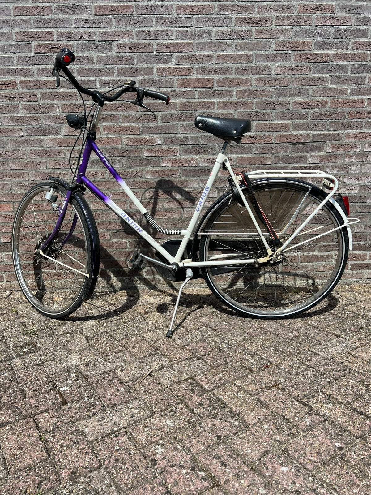Union damesfiets wit met paars - stationsfiets, Ophalen, Gebruikt, Overige merken