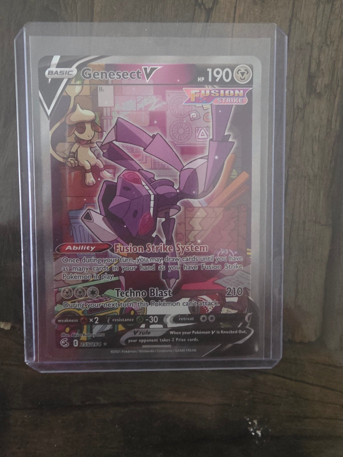 Pokemon Genesect V Fusion Strike System Kaart, Ophalen, Zo goed als nieuw, Losse kaart