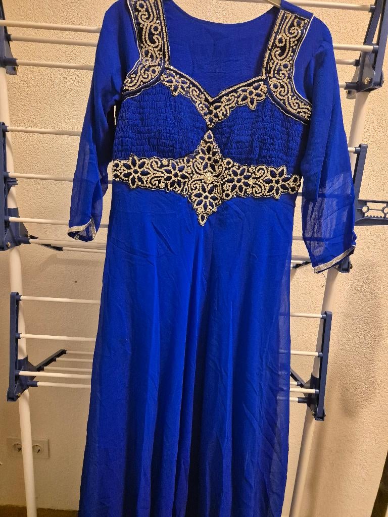 Abiye, avondjurk, galajurk, feestjurk maat 40 /42, Maat 38/40 (M), Galajurk, Blauw, Ophalen of Verzenden