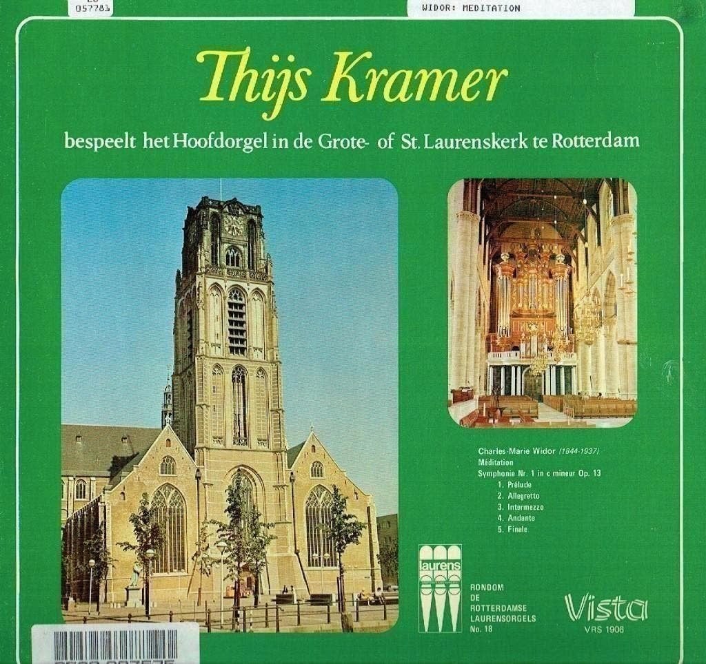 Thijs Kramer Bespeelt orgel St.Laurenskerk Rotterdam, Cd's en Dvd's, Vinyl | Klassiek, Kamermuziek, Verzenden, Zo goed als nieuw