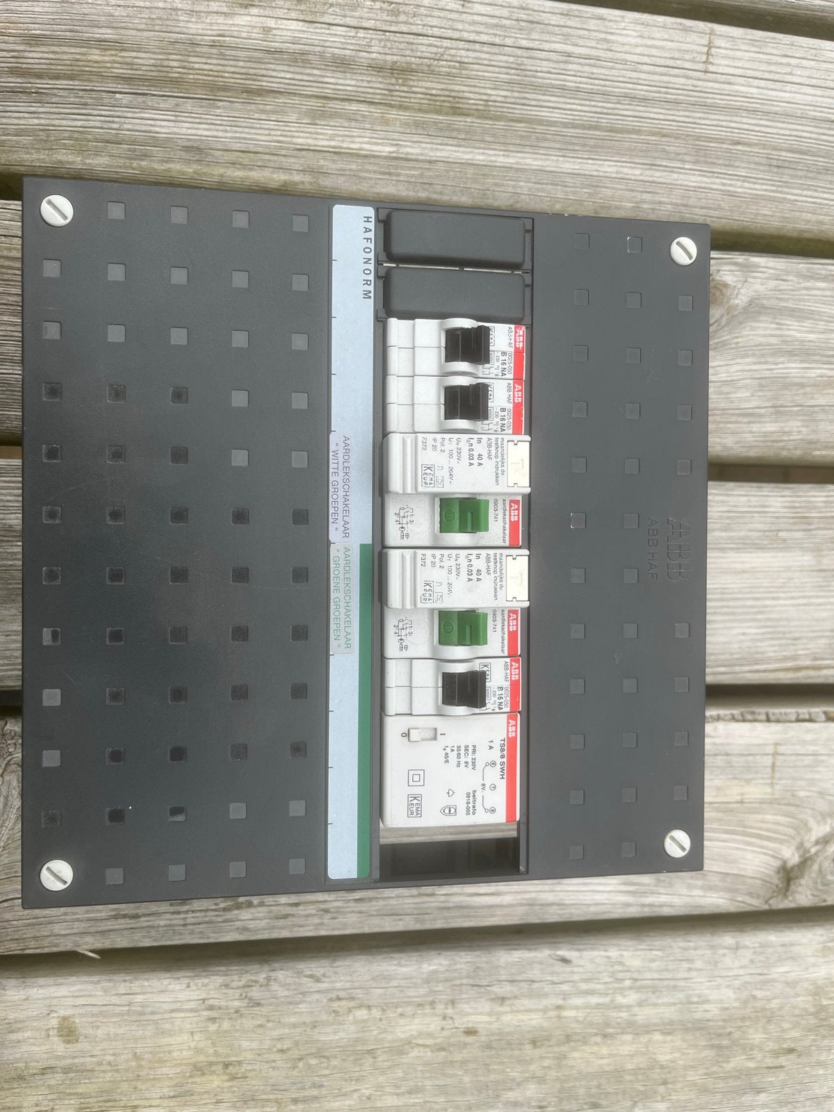 ABB HAF Groepenkast met aardlekschakelaars en automaten, Ophalen, Gebruikt, ABB, Groepenkast