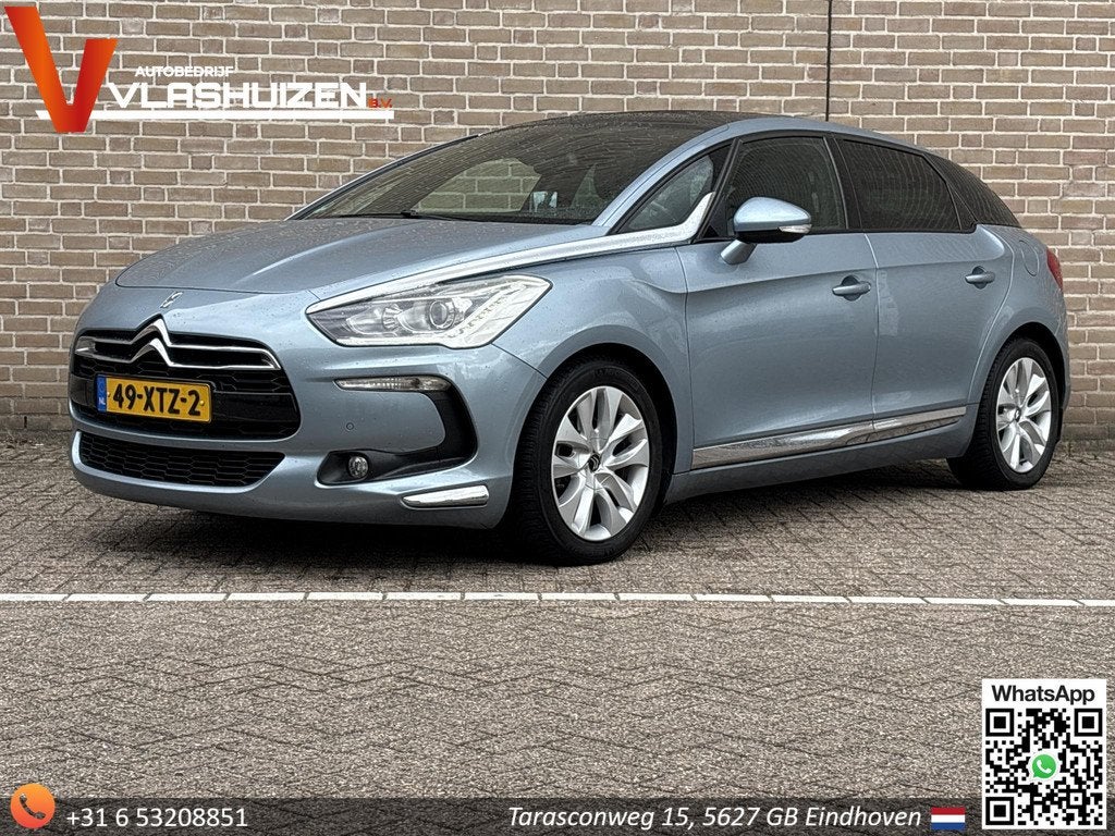 Citroen DS5 1.6 e-HDi So Chic Automaat | Leder | Pano | Clim, Auto's, Citroën, Gebruikt, 4 cilinders, Blauw, Leder en Stof