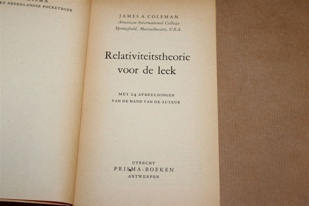 Relativiteitstheorie voor de Leek — Einstein Uitgelegd 1959, Ophalen of Verzenden, Gelezen, Natuurwetenschap