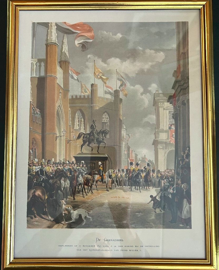 Militaire prenten in lijst, Ophalen, Voor 1940, Gebruikt, Overige onderwerpen