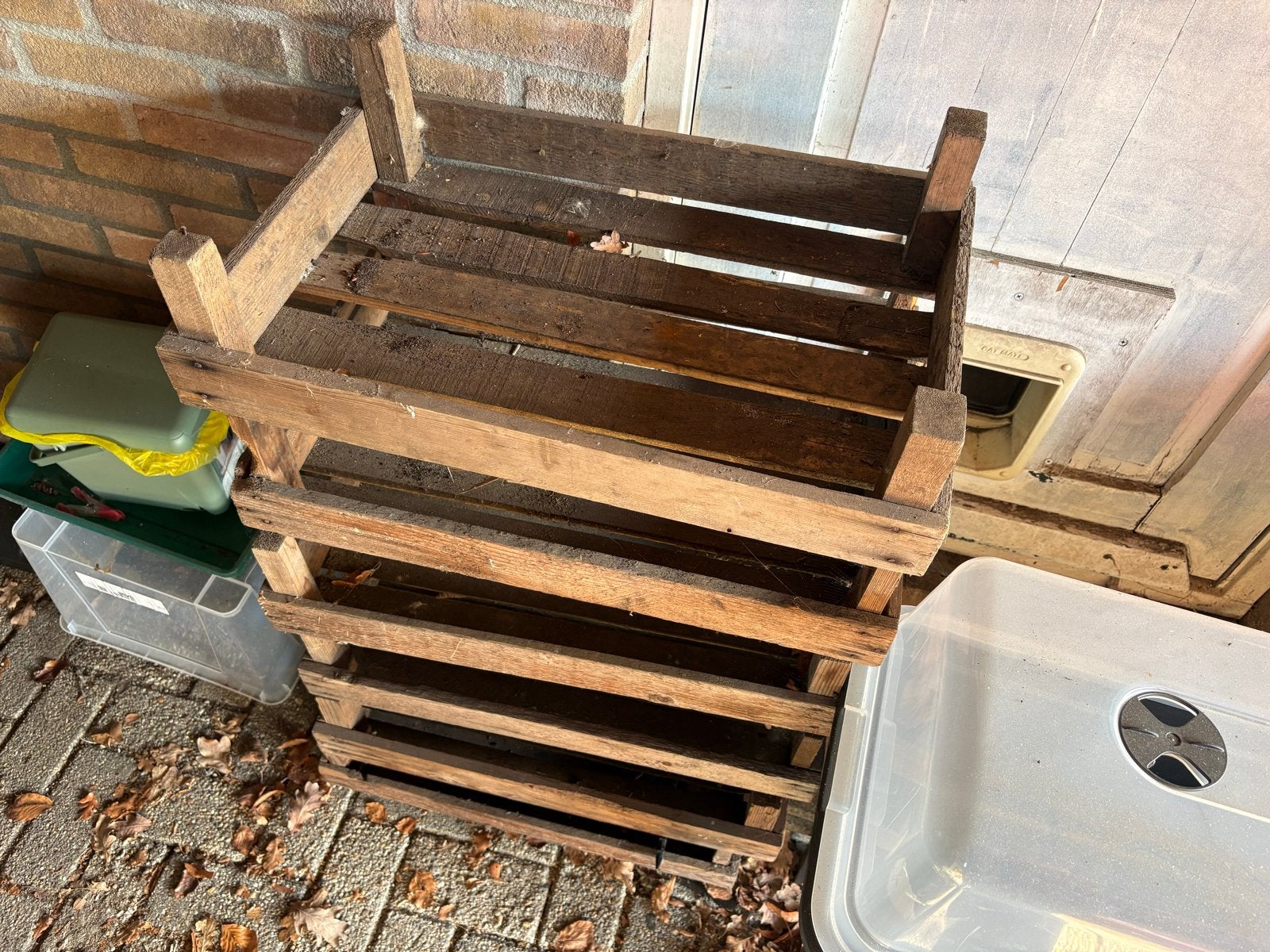 6 aardappelkistjes van hout, Ophalen, Gebruikt