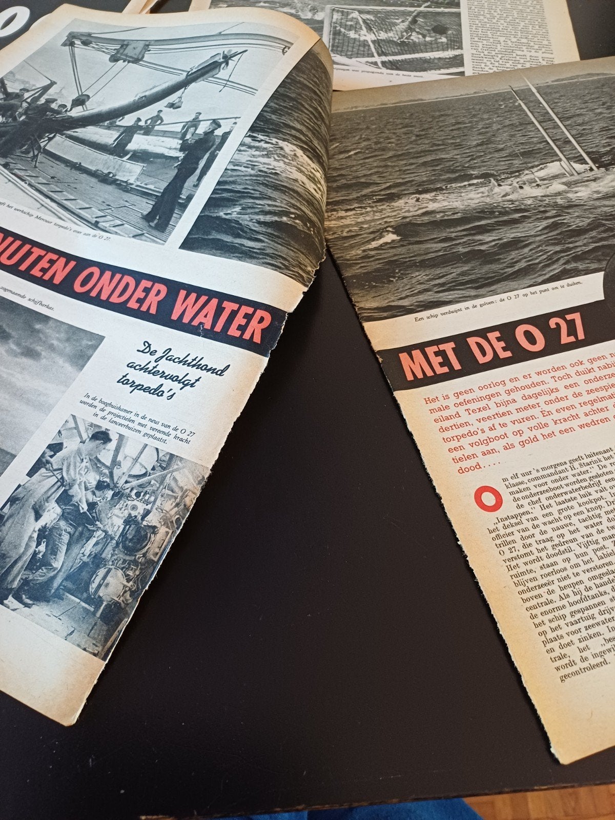 artikel over de O 27 onderzeeër 1954, Ophalen of Verzenden, Gebruikt, Boek of Tijdschrift