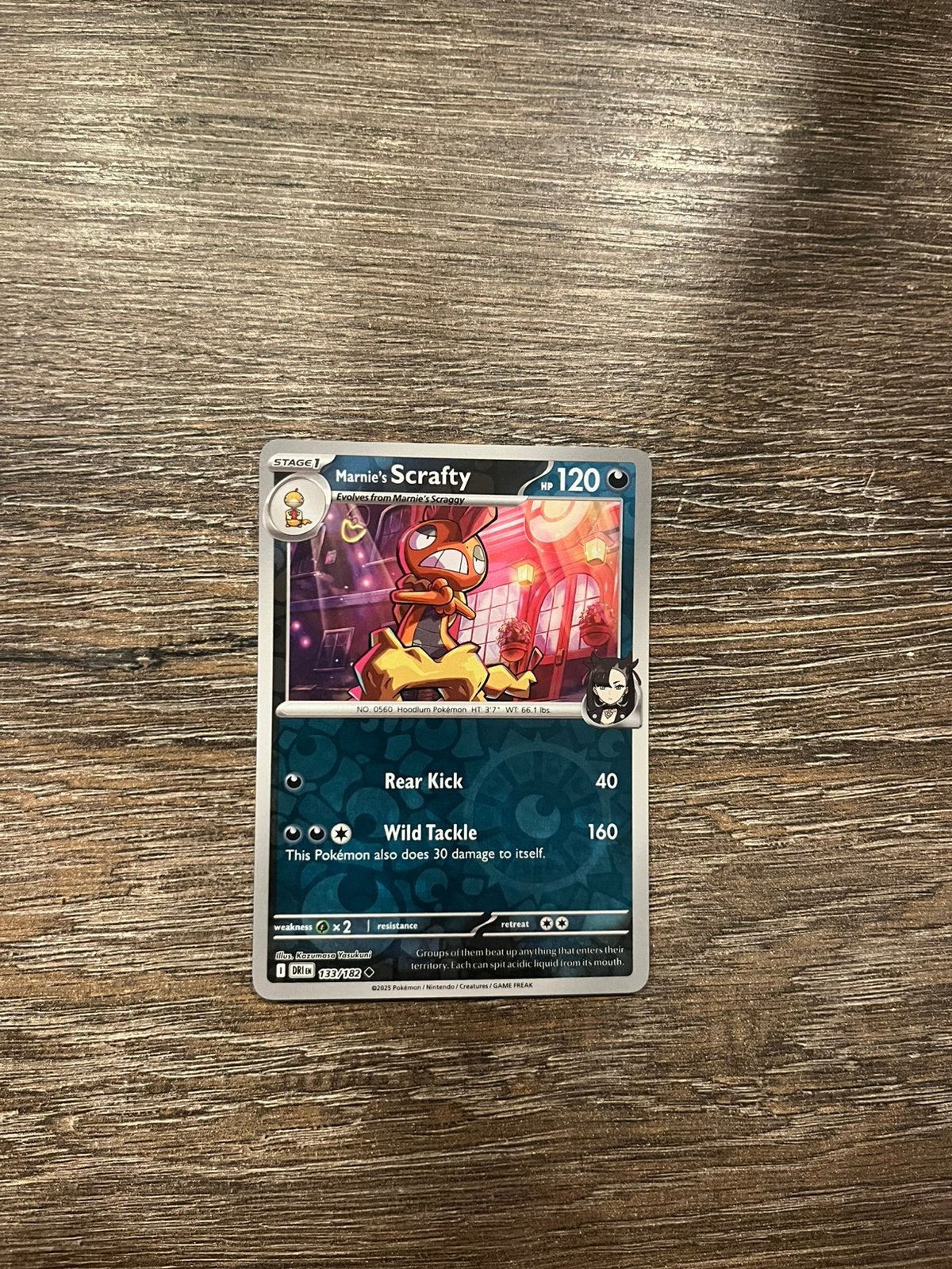 Marnie’s Scrafty DRI 133/182 reverse holo, Ophalen of Verzenden, Zo goed als nieuw
