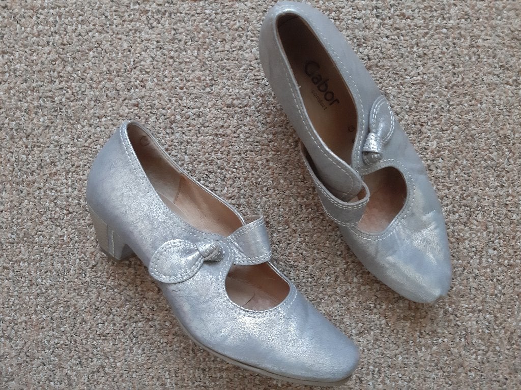 beige/grijze schoenen Gabor maat 5,5 - maat 38,5 G, Ophalen, Schoenen met lage hakken, Beige, Gabor