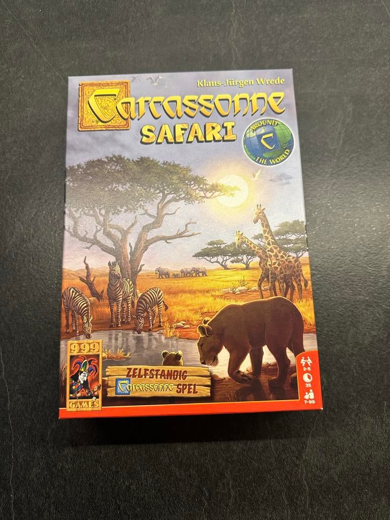 Carcassonne Safari bordspel met uitbreiding, Hobby en Vrije tijd, Gezelschapsspellen | Bordspellen, Vijf spelers of meer, Ophalen of Verzenden