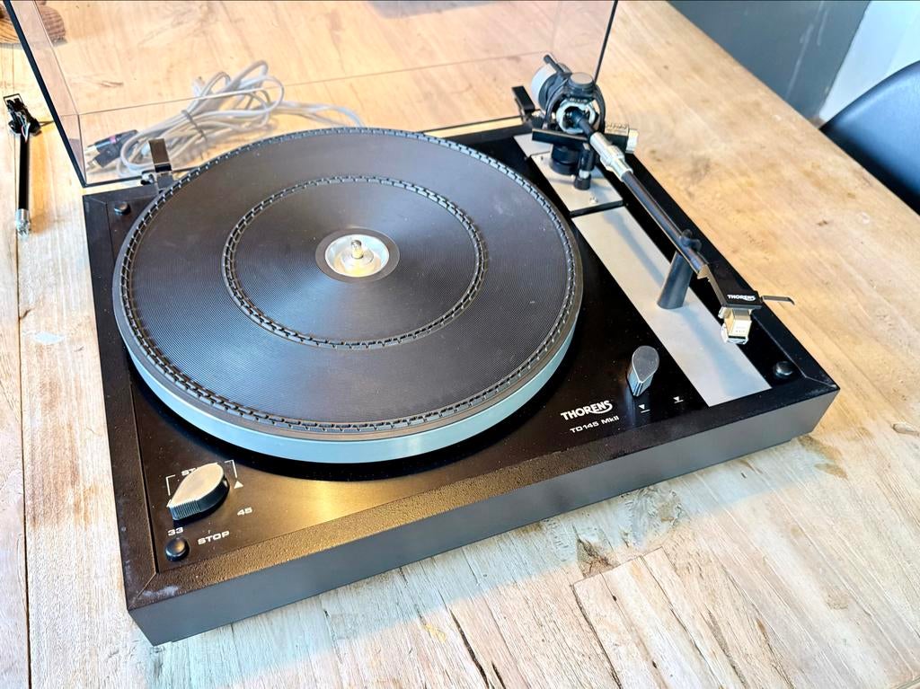 Thorens TD145 MKll - Philips GP412 ll element (Nieuwe naald), Ophalen, Refurbished, Platenspeler, Thorens