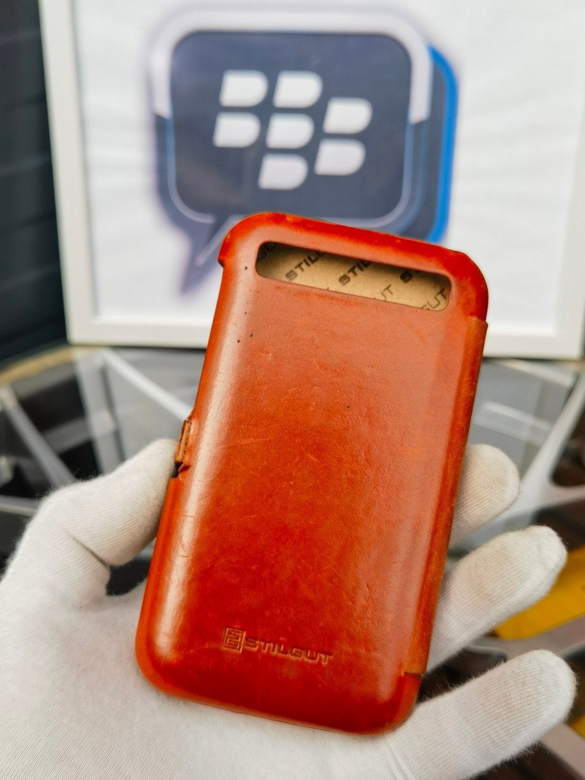 Origineel lederen hoes voor blackberry classic Q20, Ophalen of Verzenden, Zo goed als nieuw, Hoesje of Tasje