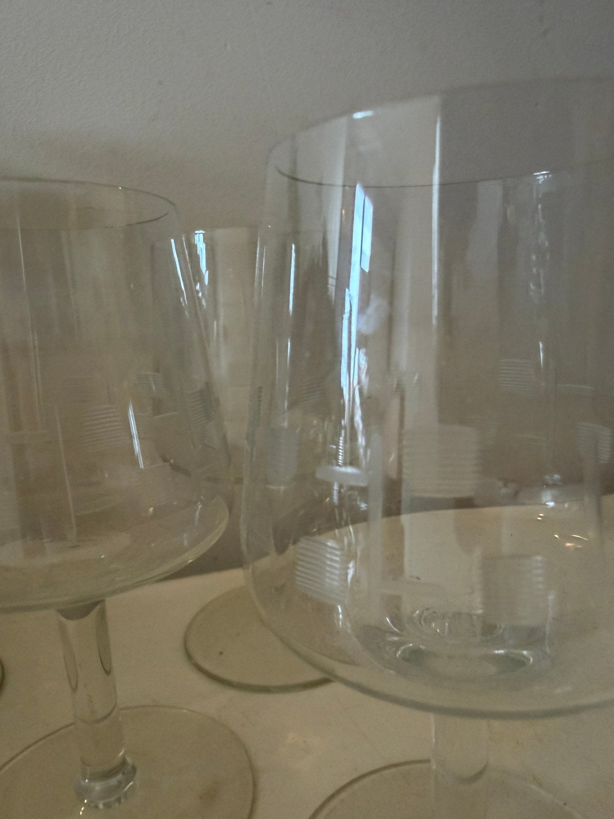 Set van 5 kristallen glaasjes jaren 50/60, Ophalen of Verzenden