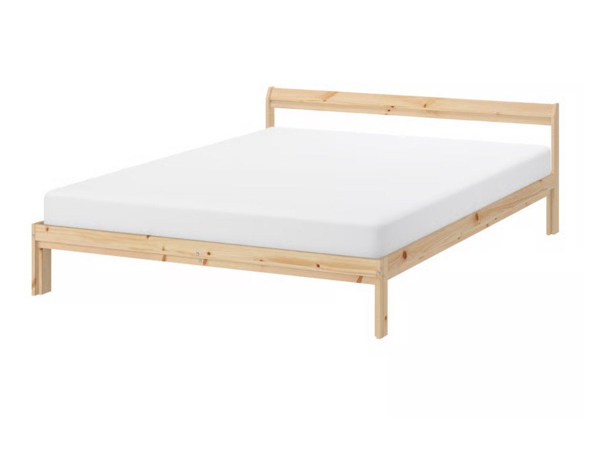 Wooden Ikea bed frame available, Ophalen, Beige, Tweepersoons, 140 cm