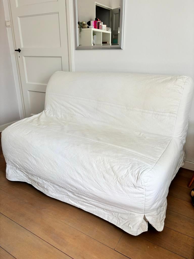 Mooie en goede gebruikte IKEA slaapbank, Ophalen, Gebruikt, Wit, Tweepersoons