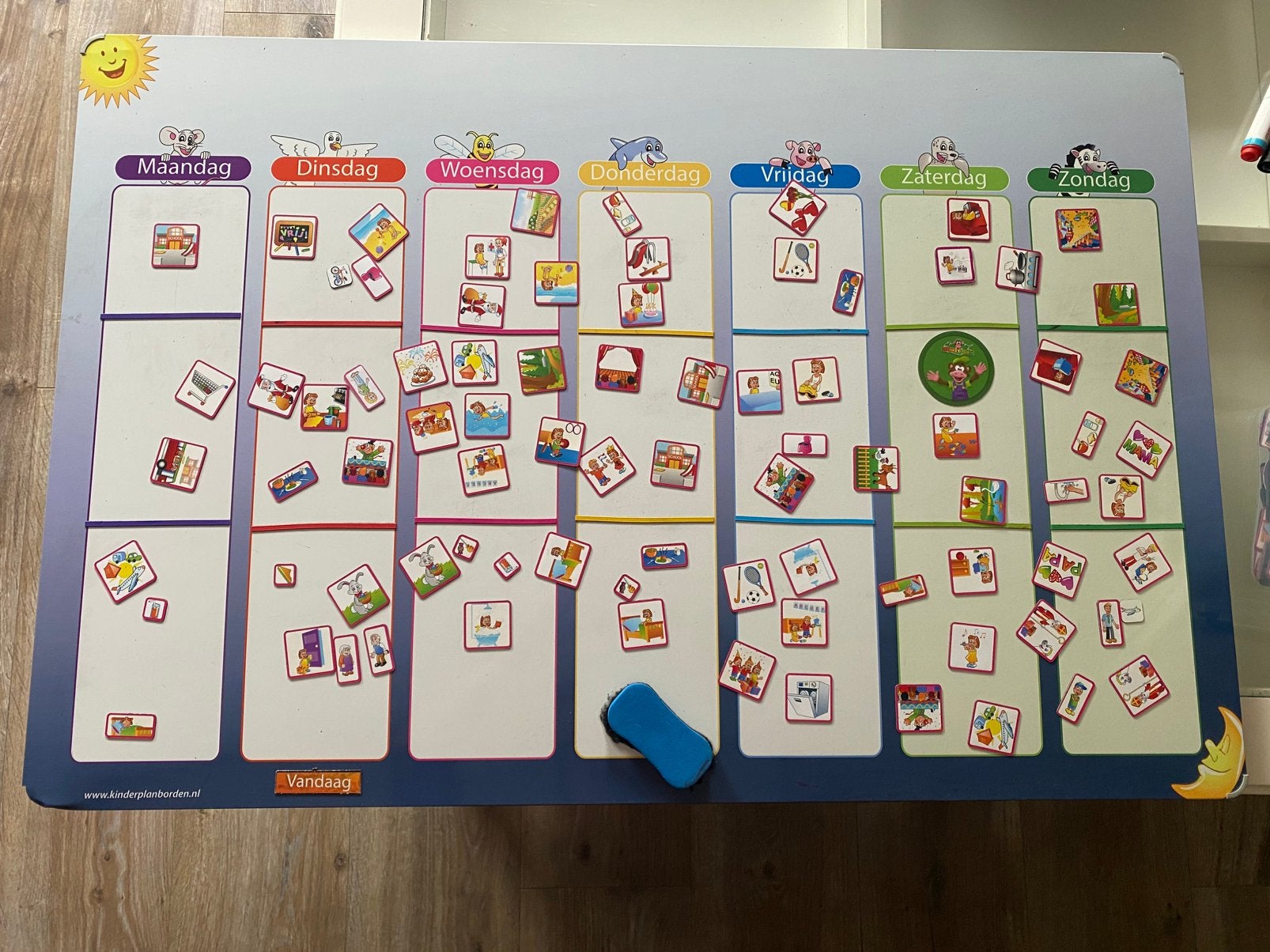 Overcompleet extra groot kinderplanbord 90x60cm, Ophalen, Gebruikt, Taal en Lezen