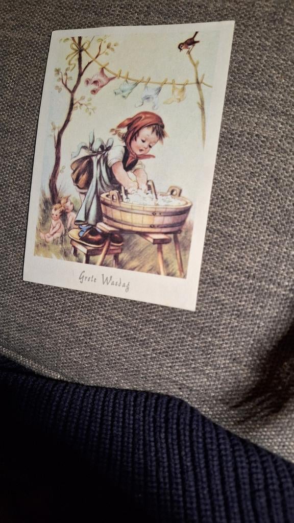 Anzichtkaart Berta Hummel - Grote Wasdag, Ophalen of Verzenden, 1940 tot 1960, Ongelopen