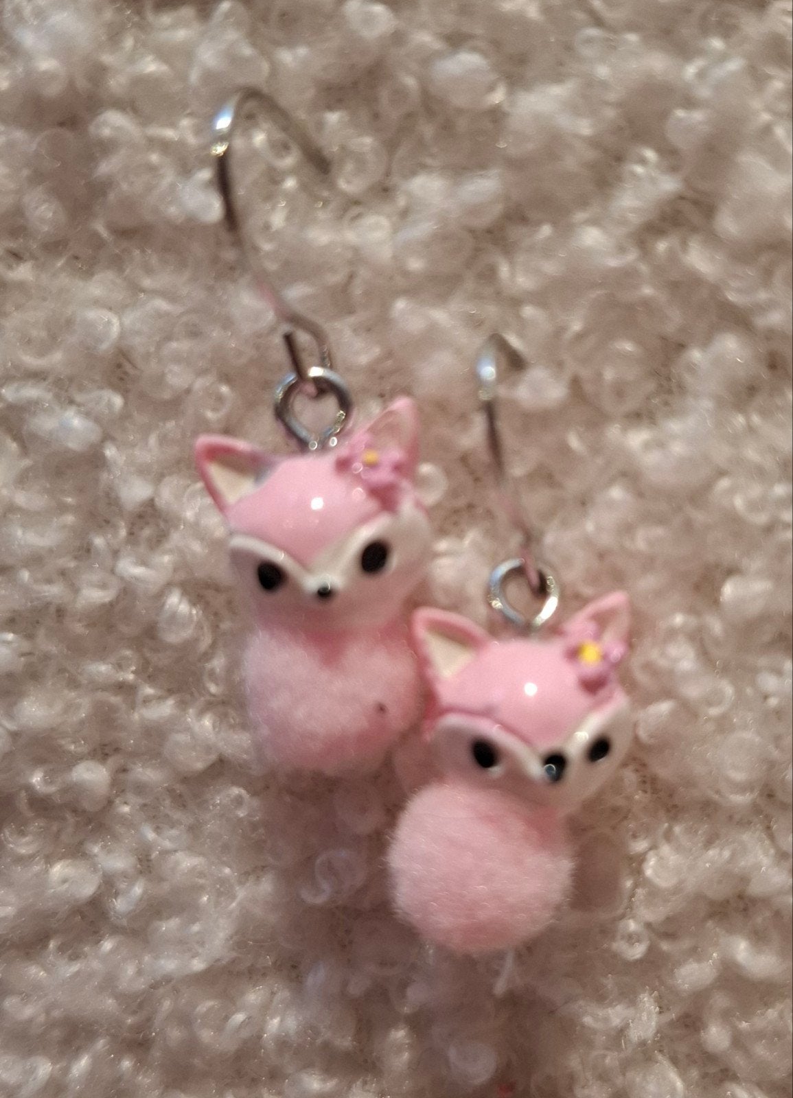 Leuke roze vosjes oorbellen van Hema - nooit gedragen, Ophalen, Hangers, Nieuw, Roze