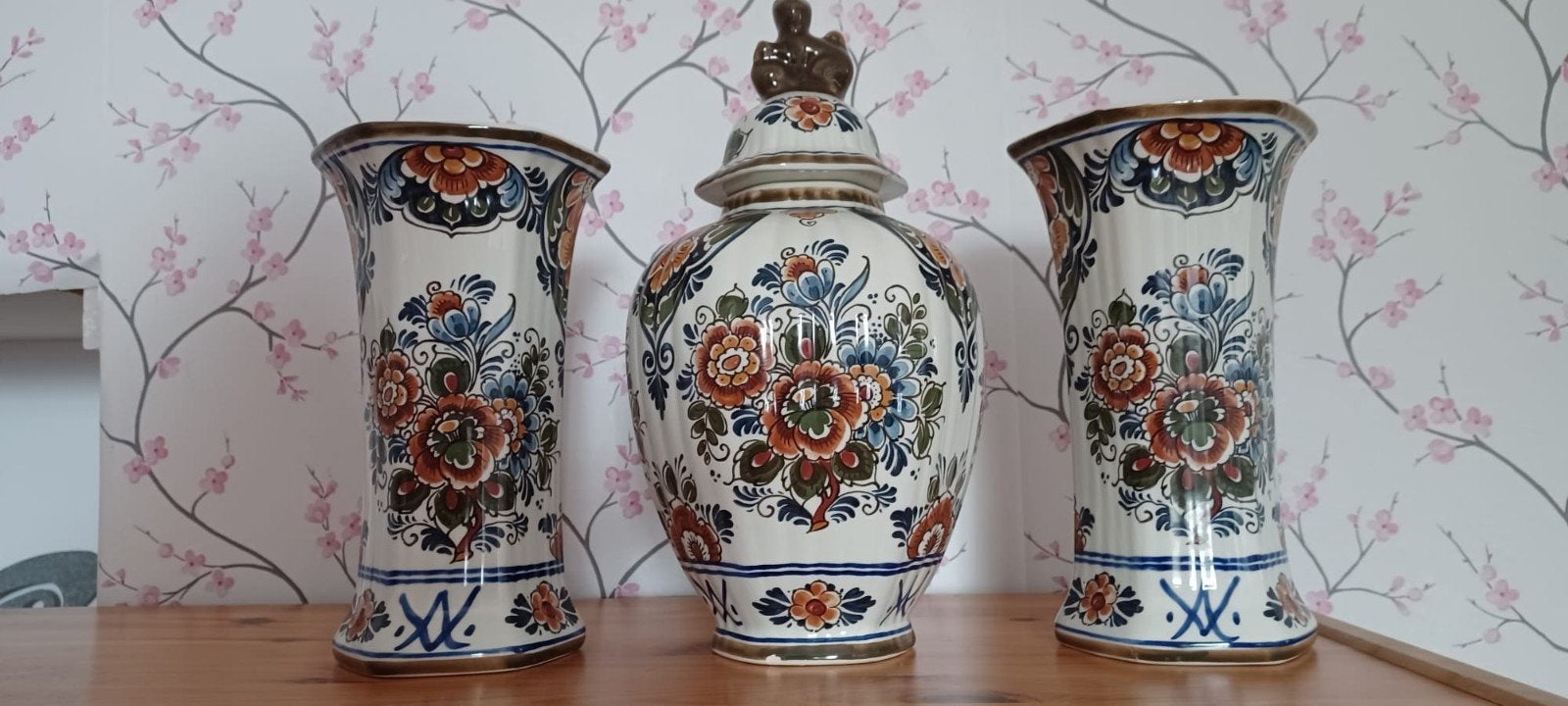 Delfts Blauw Vazen en Kaststel - Flora Keramiek, Ophalen of Verzenden