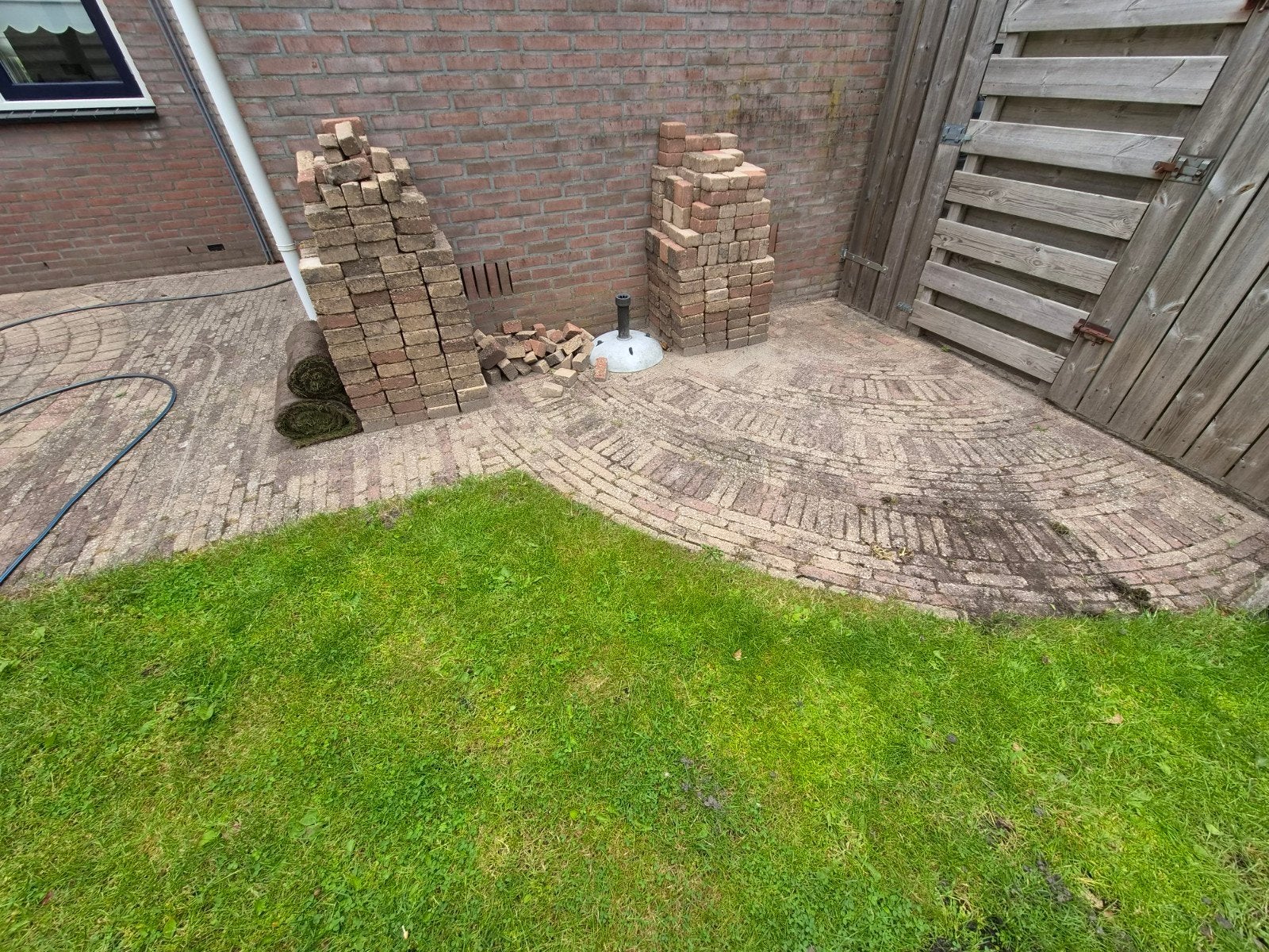 Gratis af te halen gebruikte terras klinkers, Ophalen, Overige materialen, Gebruikt, Klinkers