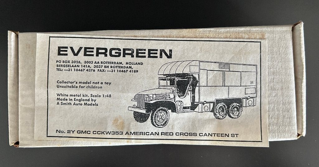No:2Y GMC CCKW353 American Red Cross Kanteen Kit 1:48, Overige merken, 1:32 tot 1:50, Nieuw, Ophalen of Verzenden