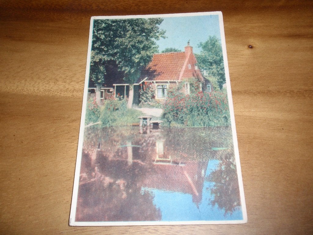 Friesland Smeele huisje aan het water Frysk, Verzenden, 1940 tot 1960, Gelopen, Friesland
